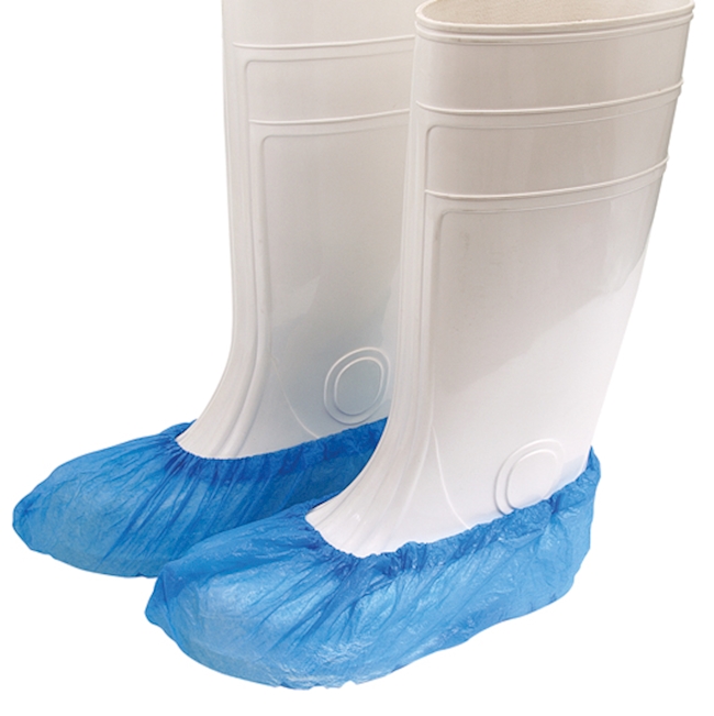 Shoe Covers CPE 40 cm blue